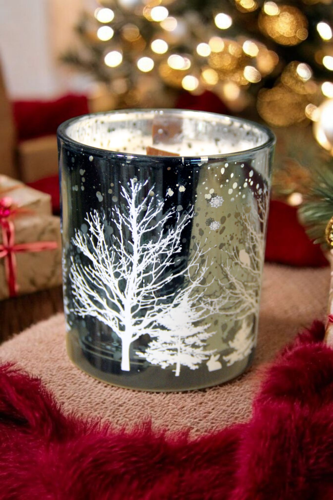 Kourabie Soy Candle 140g | Christmas Green Glass Jar