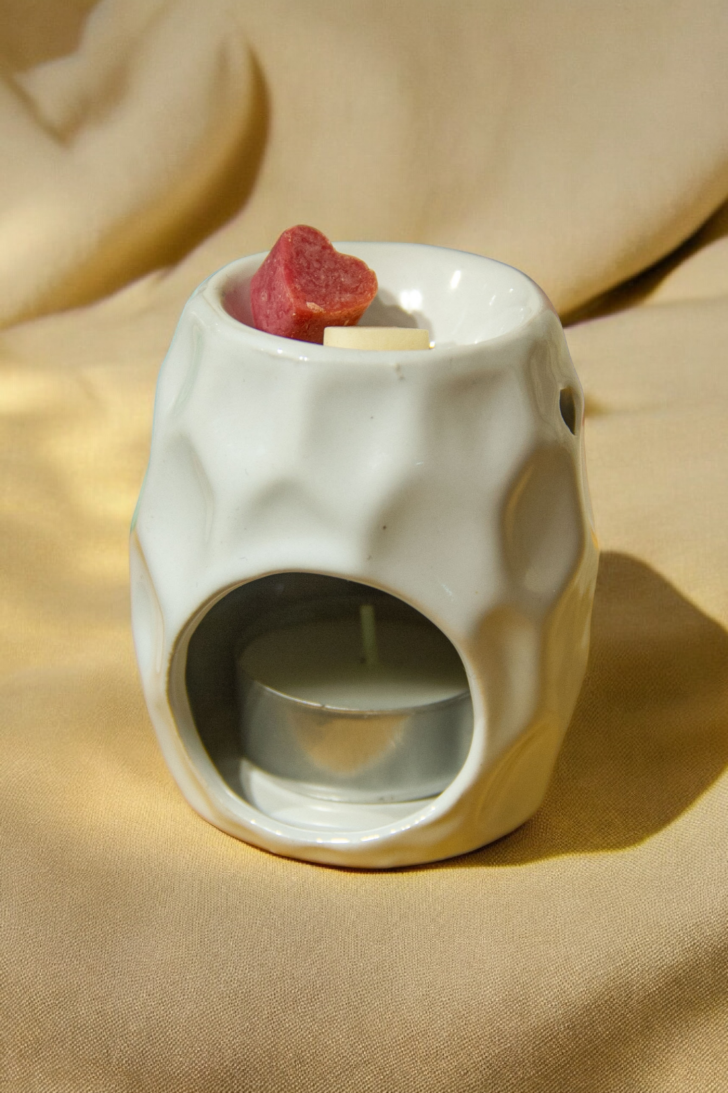 Λευκός Καυστήρας Wax Melt Κεραμικός – Αρωματιστής Χώρου 8×6 εκ