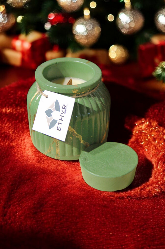 Christmas Melomakarono Candle | Χειροποίητο Κερί Σόγιας σε Πορσελάνινη Συσκευασία
