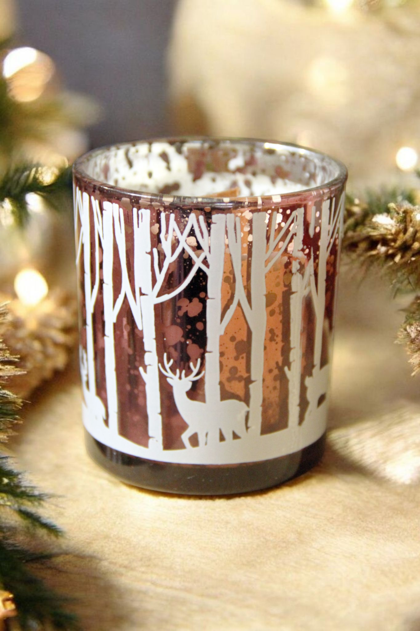 Panettone Soy Candle 140g | Red Christmas Glass Jar