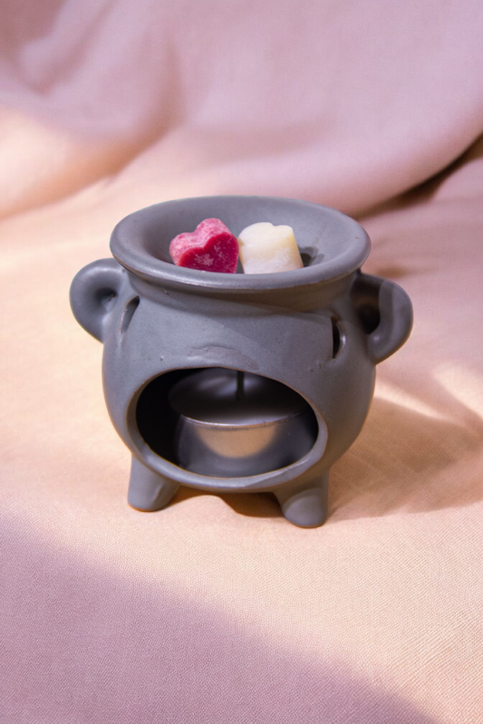 Γκρι Κεραμικός Καυστήρας Wax Melt – Αρωματιστής Χώρου mini boiler