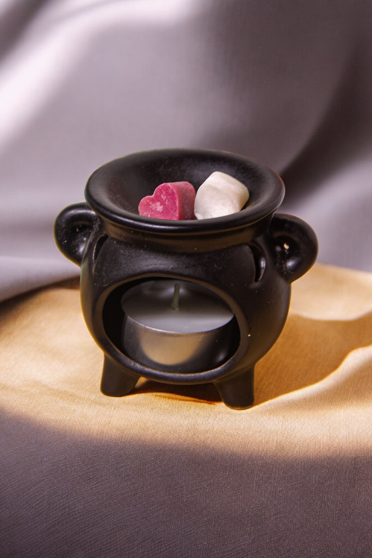 Μαύρος Κεραμικός Καυστήρας Wax Melt – Αρωματιστής Χώρου mini boiler