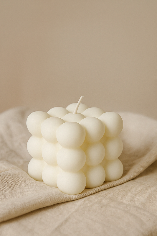 Χειροποίητο Κερί “Bubble” από 100% Ελαιοκράμβη – White Musk– 150g