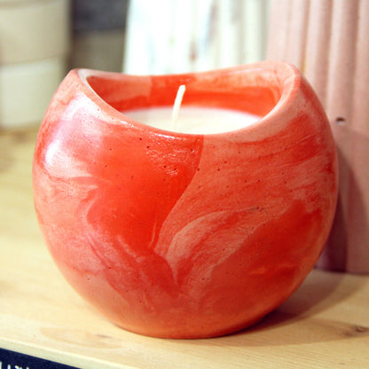 Χειροποίητο Κερί Σόγιας Marble Rose - Πορσελάνινο Δοχείο 120g - Ethyrhome Βύρωνας