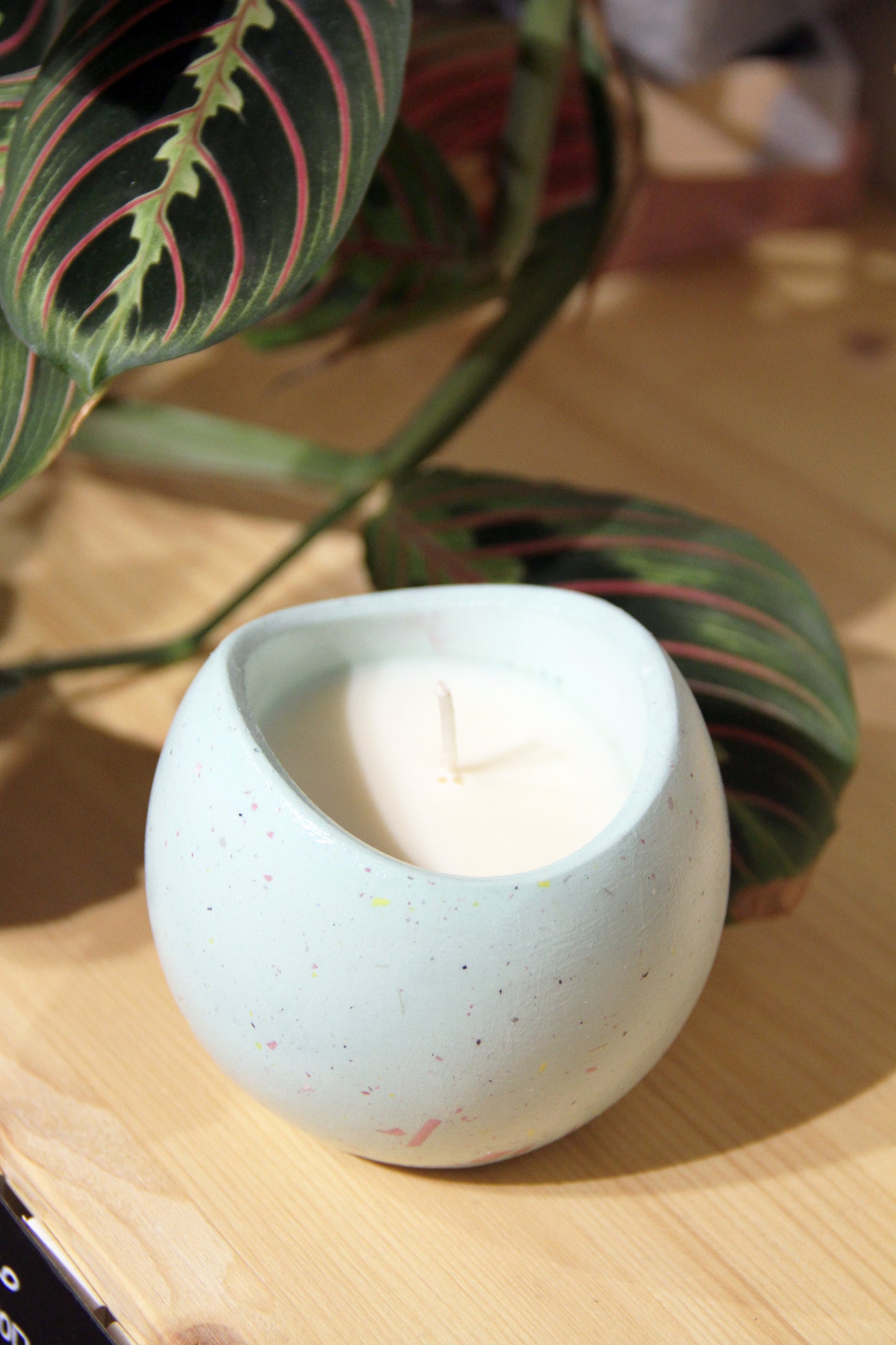 Χειροποίητο Κερί Σόγιας Veraman Terazzo-Vanilla Kayal - Πορσελάνινο Δοχείο 120g