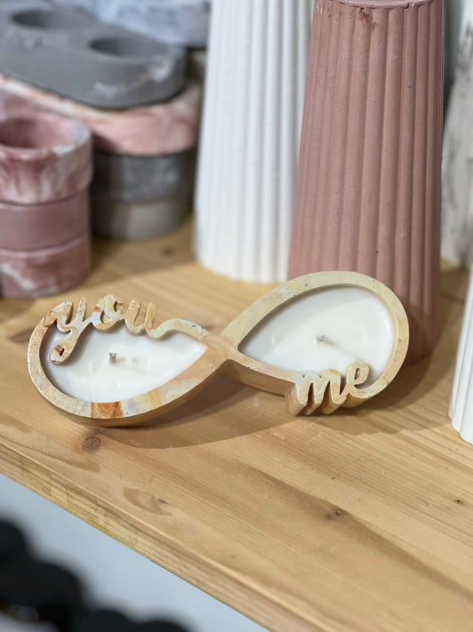 Χειροποίητο Κερί Σόγιας You&Me Sandalwood&citrus - Πορσελάνινο Δοχείο Infinity - Ethyrhome Βύρωνας