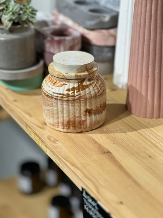 Χειροποίητο Πορσελάνινο Κερί Σόγιας Sandalwood&citrus - Ethyrhome | Handmade Porcelain Soy Candle